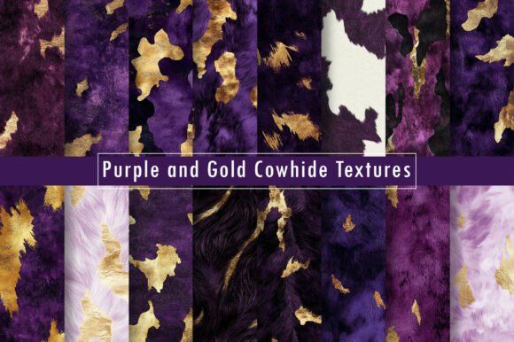 Download Purple and Gold Cowhide Textures - Textures Collection
