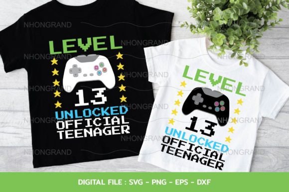 Download Level 13 Unlocked 13 Birthday Gamer Svg - Premium Bundle